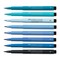 Faber-Castell Pitt Artist Pens - Set of 7, The Blues, Brush Nib
